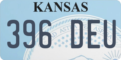 KS license plate 396DEU