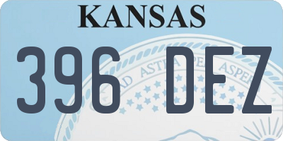 KS license plate 396DEZ