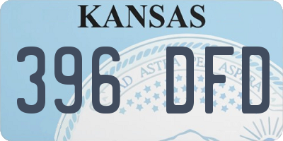 KS license plate 396DFD