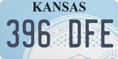 KS license plate 396DFE