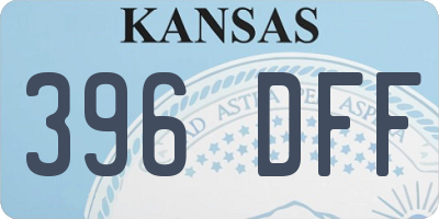 KS license plate 396DFF