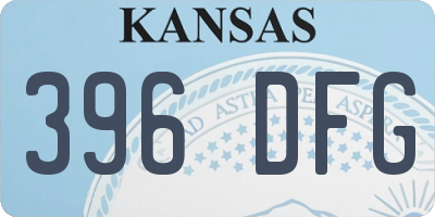 KS license plate 396DFG