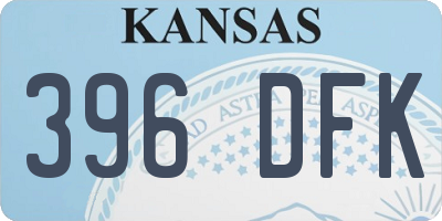 KS license plate 396DFK