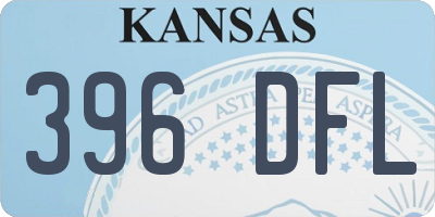 KS license plate 396DFL