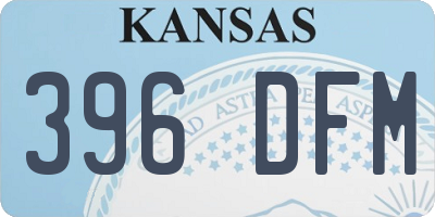 KS license plate 396DFM