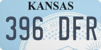 KS license plate 396DFR