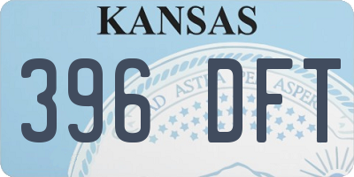 KS license plate 396DFT