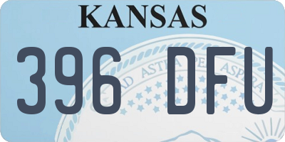 KS license plate 396DFU