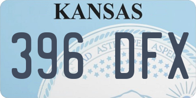 KS license plate 396DFX