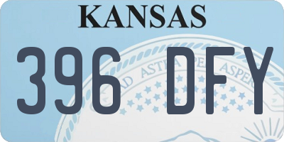 KS license plate 396DFY