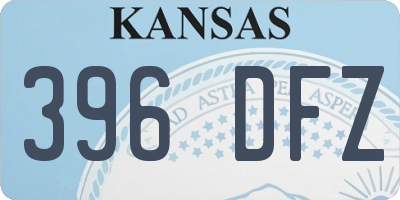 KS license plate 396DFZ