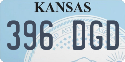 KS license plate 396DGD