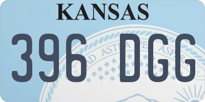 KS license plate 396DGG