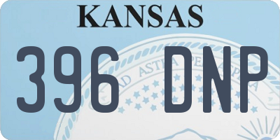KS license plate 396DNP