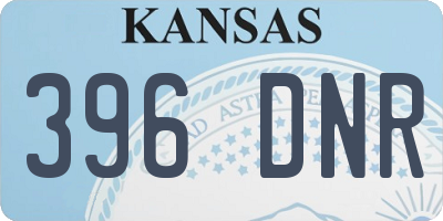 KS license plate 396DNR