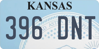 KS license plate 396DNT
