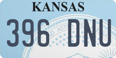 KS license plate 396DNU