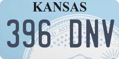 KS license plate 396DNV