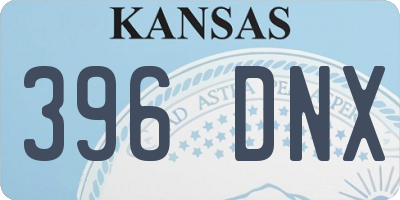 KS license plate 396DNX