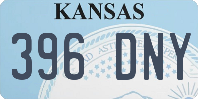 KS license plate 396DNY