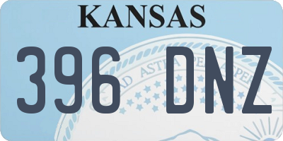 KS license plate 396DNZ