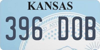 KS license plate 396DOB