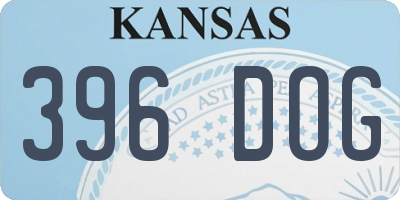 KS license plate 396DOG