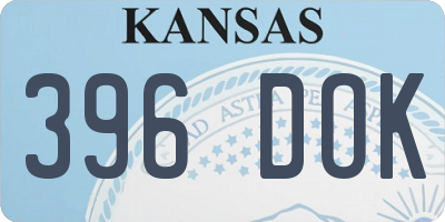 KS license plate 396DOK