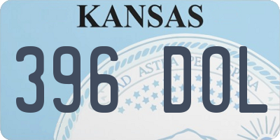 KS license plate 396DOL