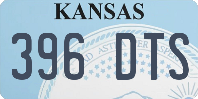 KS license plate 396DTS