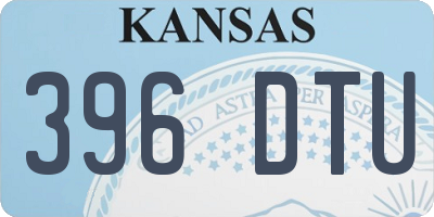 KS license plate 396DTU