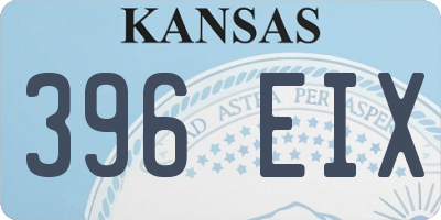 KS license plate 396EIX