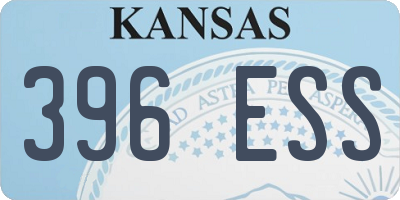 KS license plate 396ESS