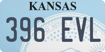 KS license plate 396EVL