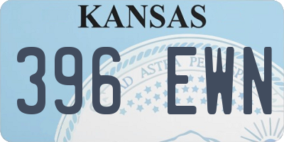KS license plate 396EWN