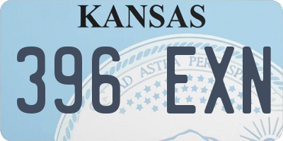 KS license plate 396EXN