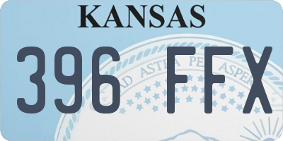 KS license plate 396FFX