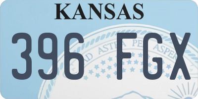 KS license plate 396FGX