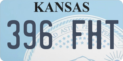 KS license plate 396FHT