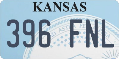 KS license plate 396FNL