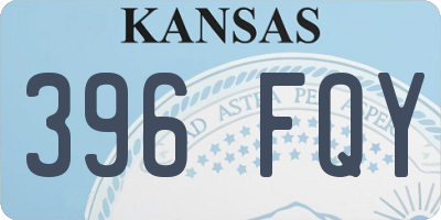 KS license plate 396FQY