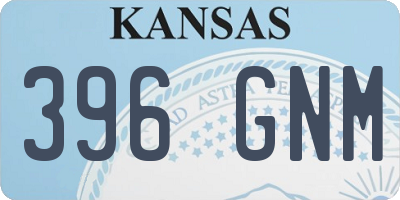 KS license plate 396GNM