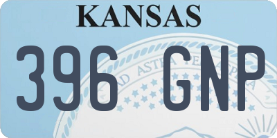 KS license plate 396GNP