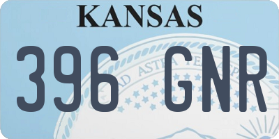 KS license plate 396GNR
