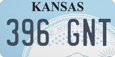 KS license plate 396GNT