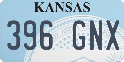 KS license plate 396GNX