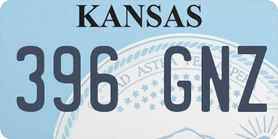 KS license plate 396GNZ