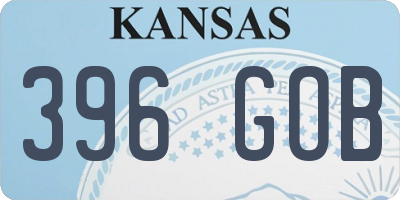 KS license plate 396GOB