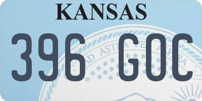 KS license plate 396GOC