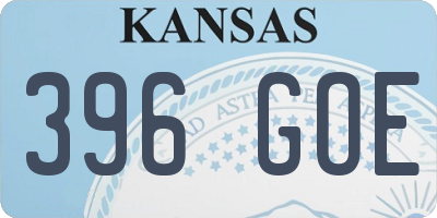KS license plate 396GOE